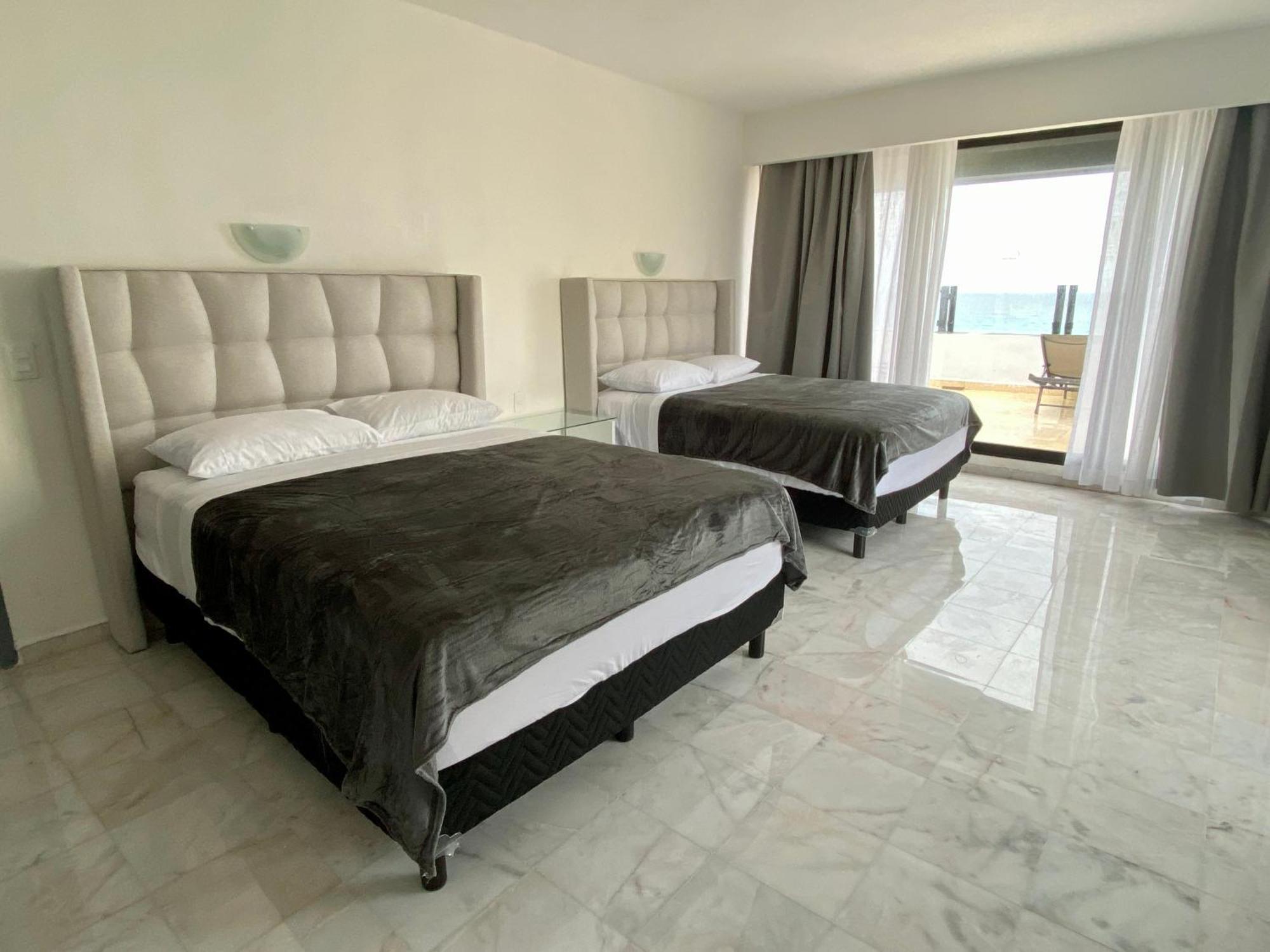 Condo In Ocean Front Resort Cancún Quarto foto