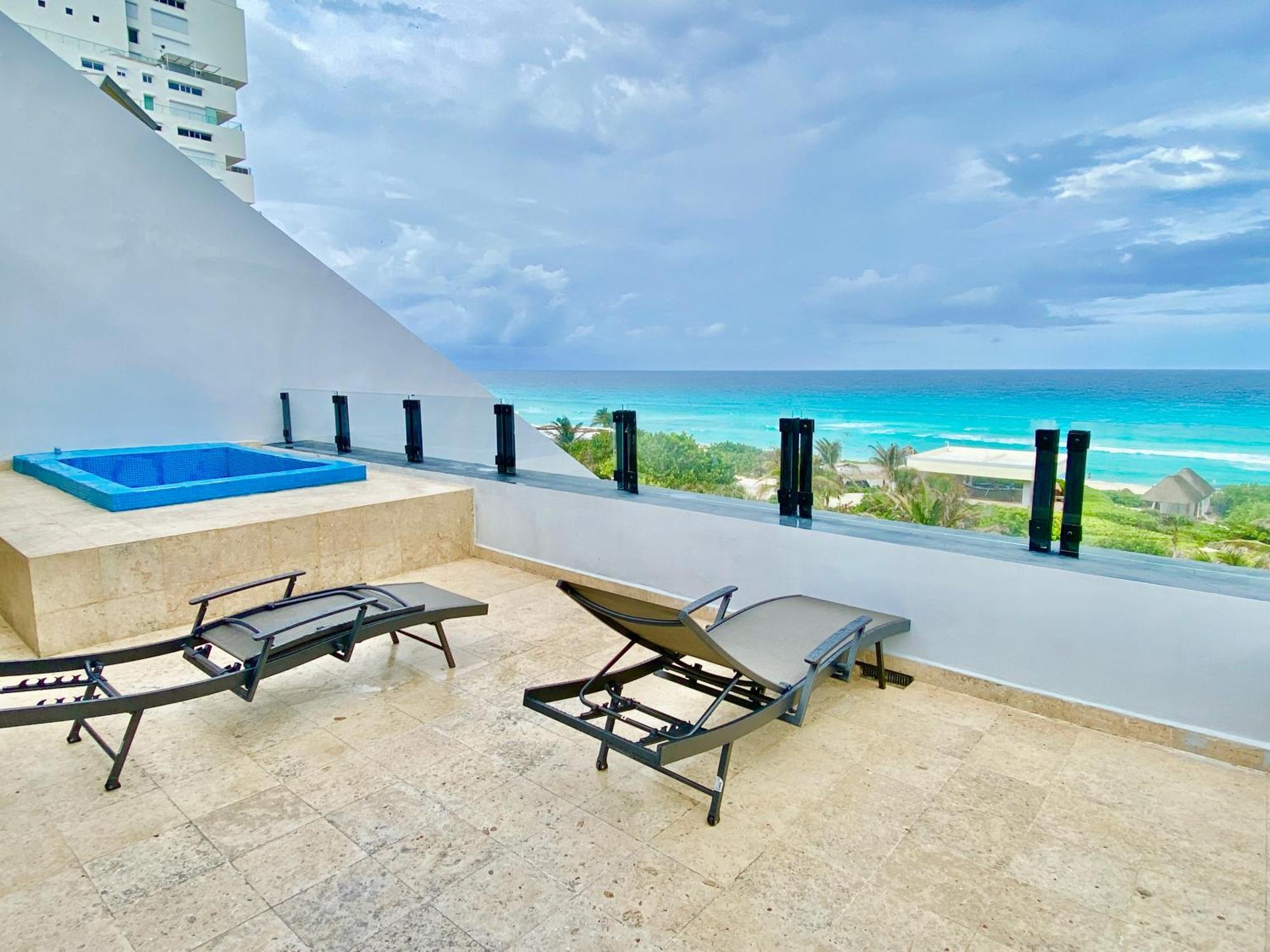 Condo In Ocean Front Resort Cancún Quarto foto