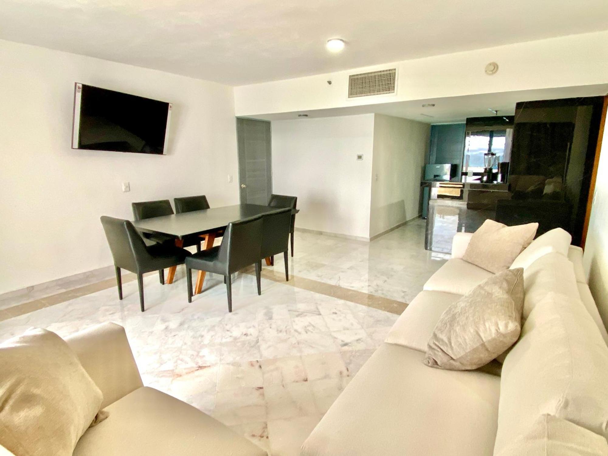 Condo In Ocean Front Resort Cancún Quarto foto