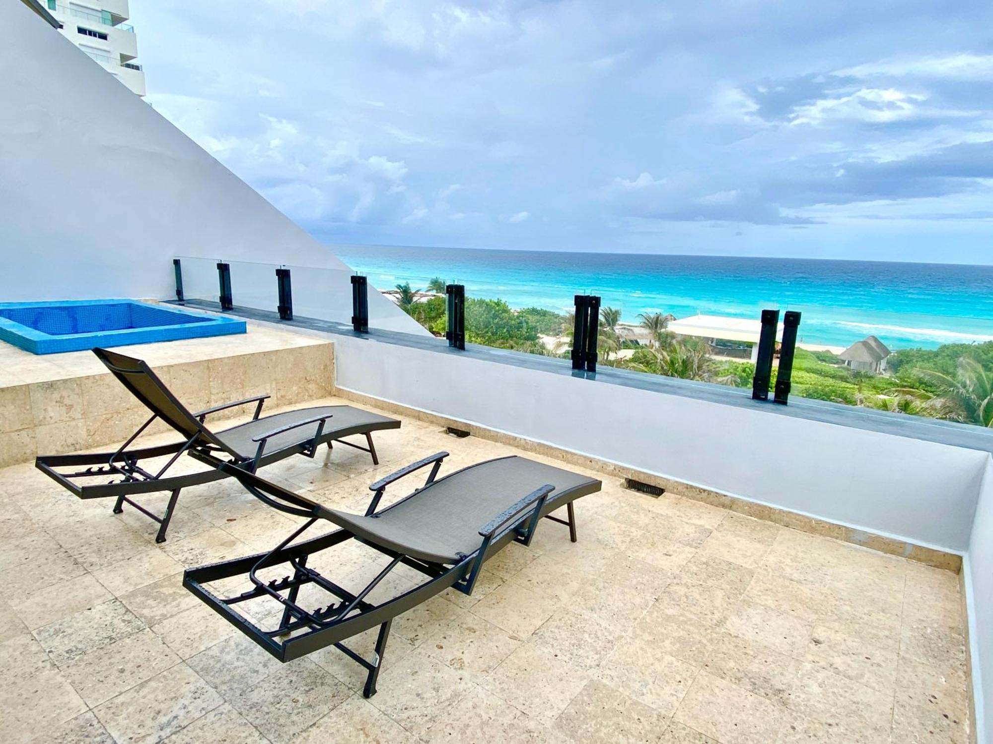 Condo In Ocean Front Resort Cancún Quarto foto